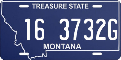 MT license plate 163732G