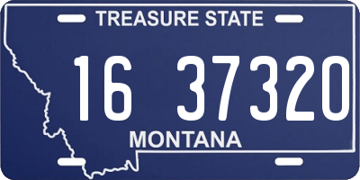 MT license plate 163732O