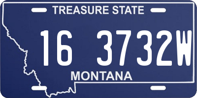 MT license plate 163732W
