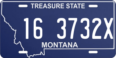 MT license plate 163732X