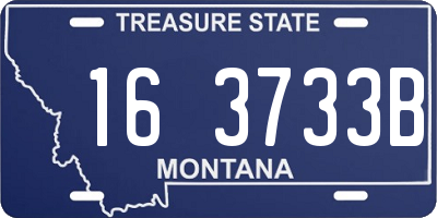 MT license plate 163733B
