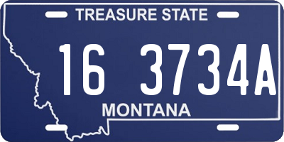 MT license plate 163734A