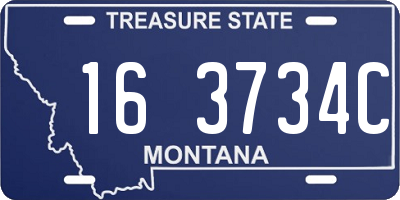 MT license plate 163734C