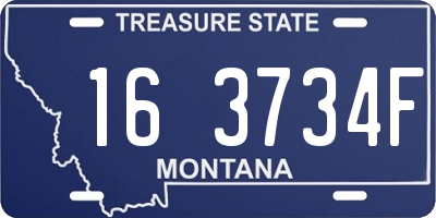 MT license plate 163734F