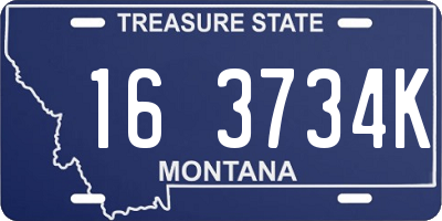 MT license plate 163734K