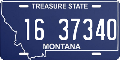 MT license plate 163734O