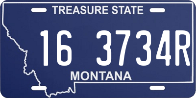 MT license plate 163734R