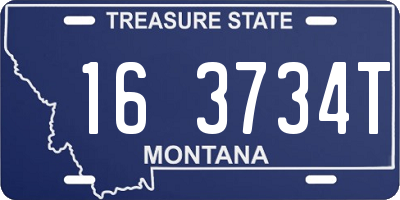 MT license plate 163734T