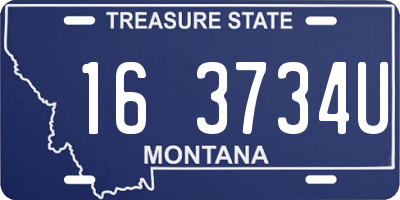 MT license plate 163734U