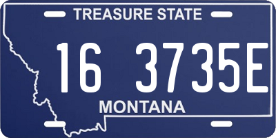 MT license plate 163735E