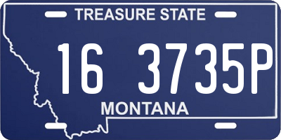 MT license plate 163735P