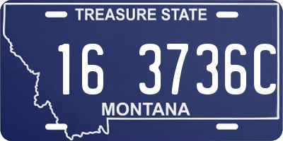 MT license plate 163736C