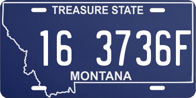 MT license plate 163736F