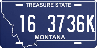 MT license plate 163736K