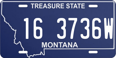 MT license plate 163736W