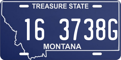 MT license plate 163738G