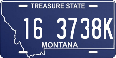 MT license plate 163738K