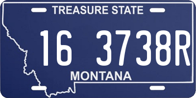 MT license plate 163738R