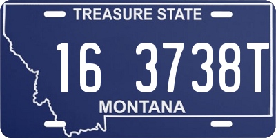 MT license plate 163738T