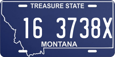 MT license plate 163738X