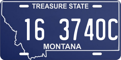 MT license plate 163740C