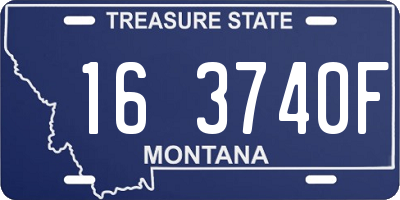 MT license plate 163740F