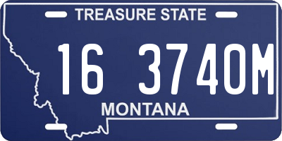 MT license plate 163740M