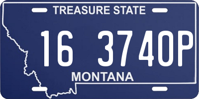 MT license plate 163740P