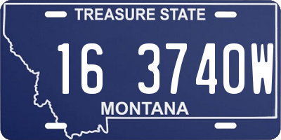 MT license plate 163740W