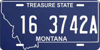 MT license plate 163742A