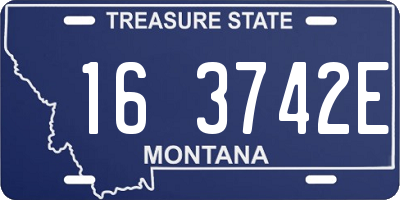 MT license plate 163742E