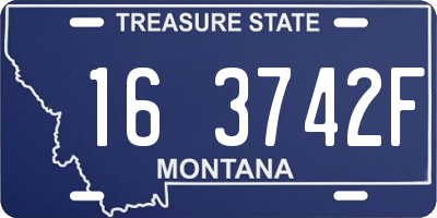 MT license plate 163742F