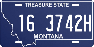 MT license plate 163742H