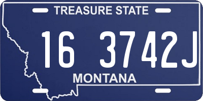 MT license plate 163742J
