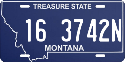 MT license plate 163742N