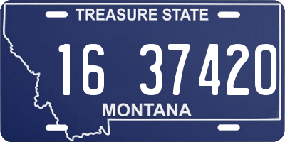 MT license plate 163742O