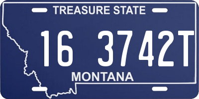 MT license plate 163742T