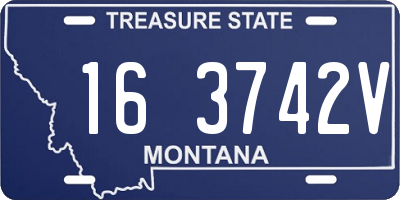 MT license plate 163742V
