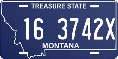 MT license plate 163742X