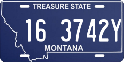 MT license plate 163742Y