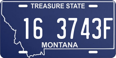 MT license plate 163743F