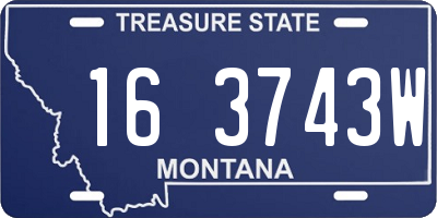 MT license plate 163743W