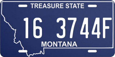 MT license plate 163744F