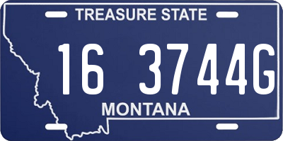 MT license plate 163744G