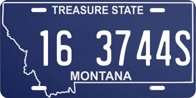 MT license plate 163744S