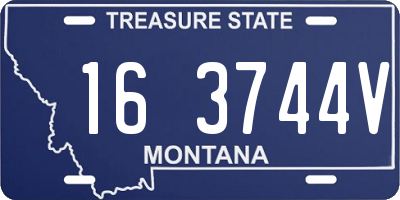 MT license plate 163744V