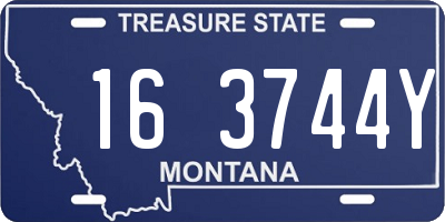 MT license plate 163744Y