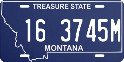 MT license plate 163745M