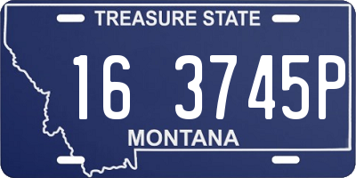 MT license plate 163745P
