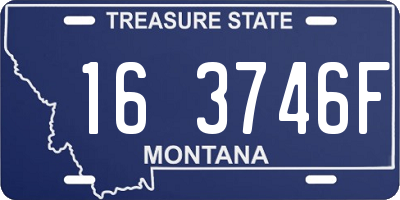 MT license plate 163746F